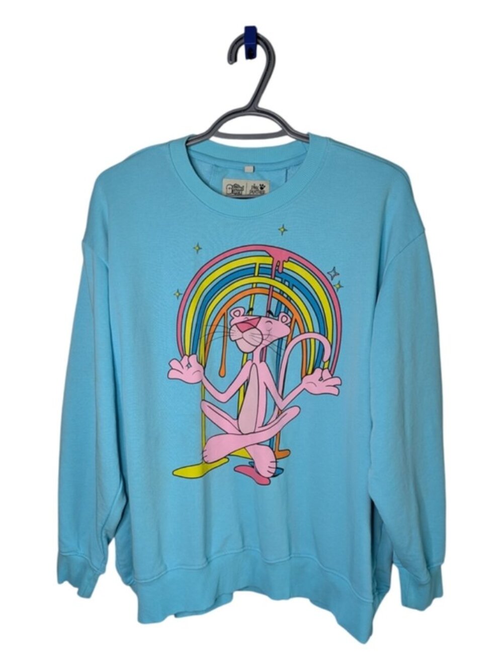 Pink Panther "It's Not Easy Being Chill" Blue Crewneck Sweatshirt Size XXL